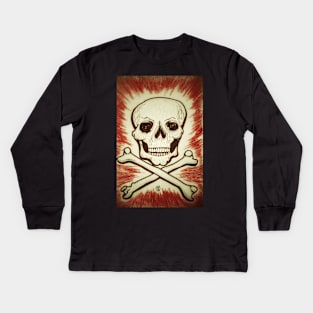 Skull and cross bones Kids Long Sleeve T-Shirt